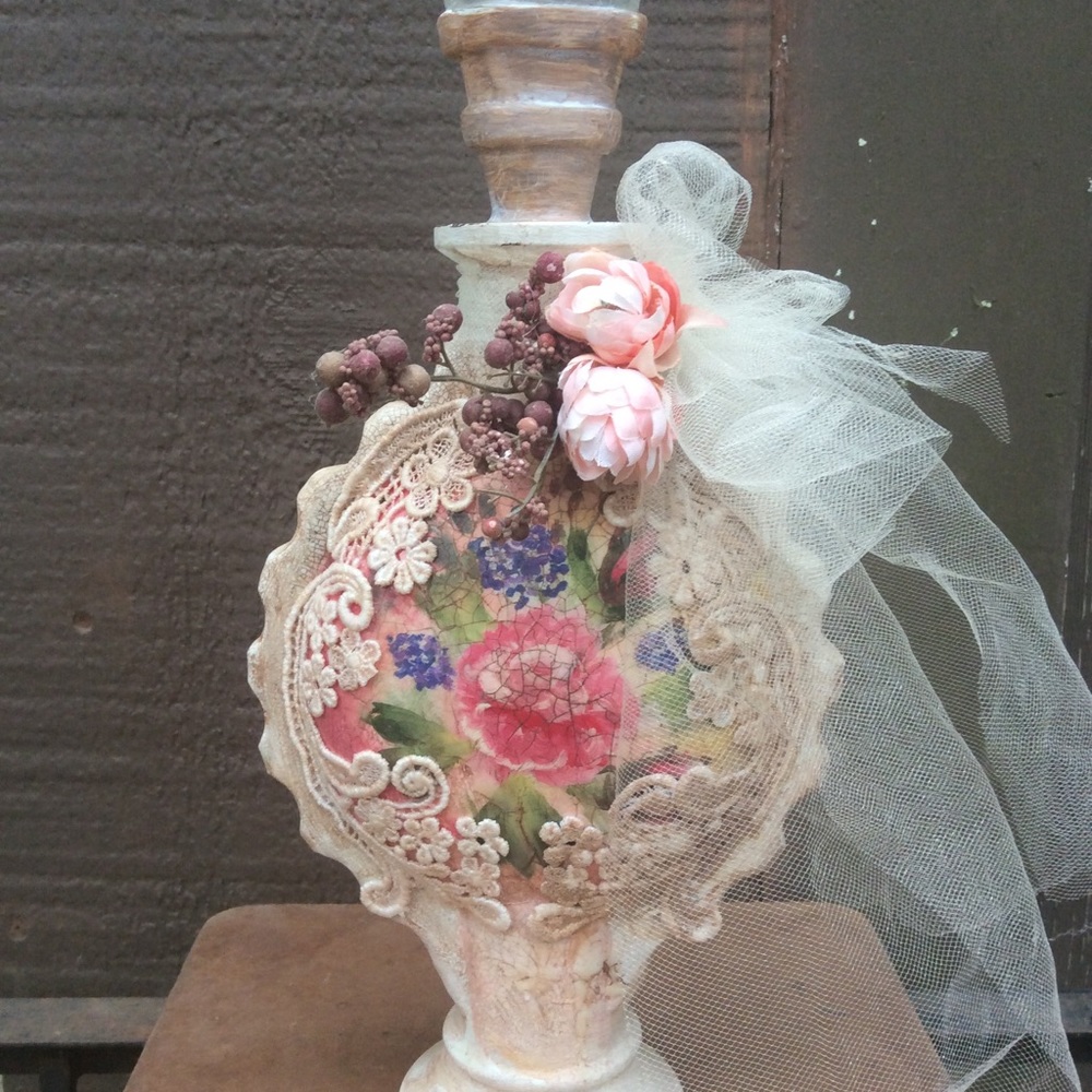 Hand painted altered bottle